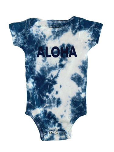 Indigo Aloha Organic Onesie